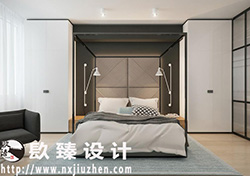 銀川別墅裝修設計|鮮明的色彩對比營造出震撼卻舒適的空間氛圍|镹臻裝飾