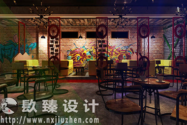 銀川燒烤店裝修設(shè)計(jì)|镹臻裝飾之海馬軒燒烤店