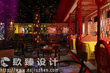 銀川燒烤店裝修設(shè)計(jì)|镹臻裝飾之海馬軒燒烤店