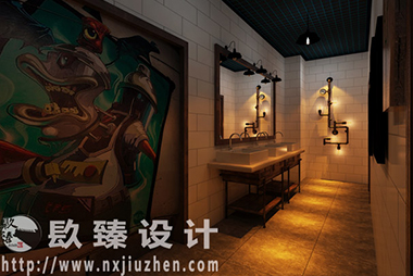 銀川燒烤店裝修設(shè)計(jì)|镹臻裝飾之海馬軒燒烤店