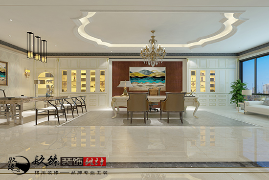 銀川董事長(zhǎng)辦公室裝修設(shè)計(jì)，大唐盛世房地產(chǎn)董事長(zhǎng)辦公室方案設(shè)計(jì)