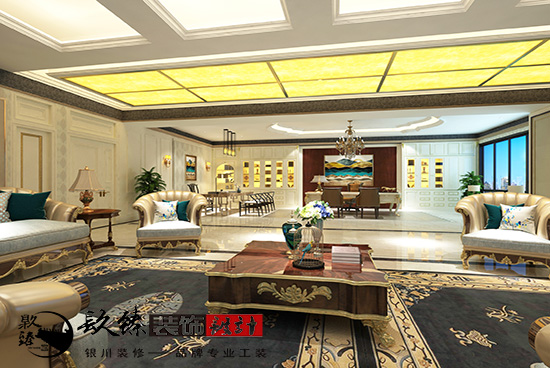 銀川董事長(zhǎng)辦公室裝修設(shè)計(jì)，大唐盛世房地產(chǎn)董事長(zhǎng)辦公室方案設(shè)計(jì)
