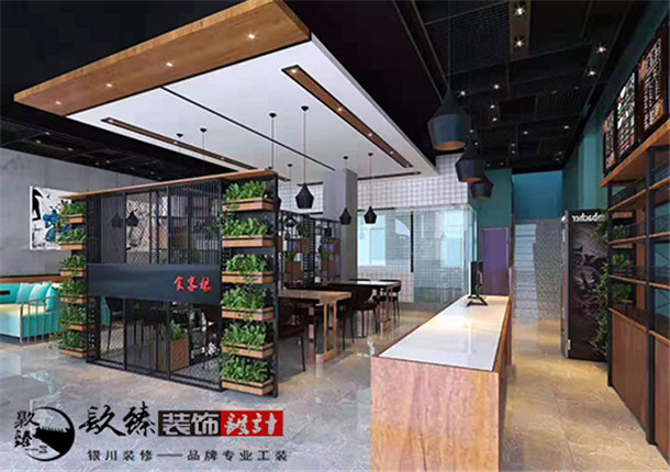 銀川餐廳裝修效果圖|銀川餐廳裝修設(shè)計|镹臻裝飾