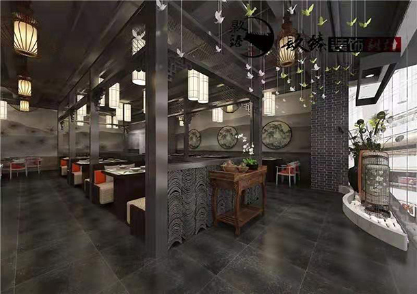 銀川餐廳裝修效果圖|銀川餐廳裝修設(shè)計|镹臻裝飾