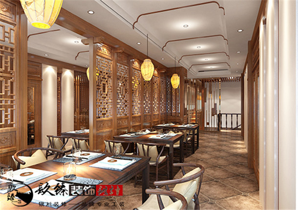銀川餐廳裝修效果圖|銀川餐廳裝修設(shè)計|镹臻裝飾