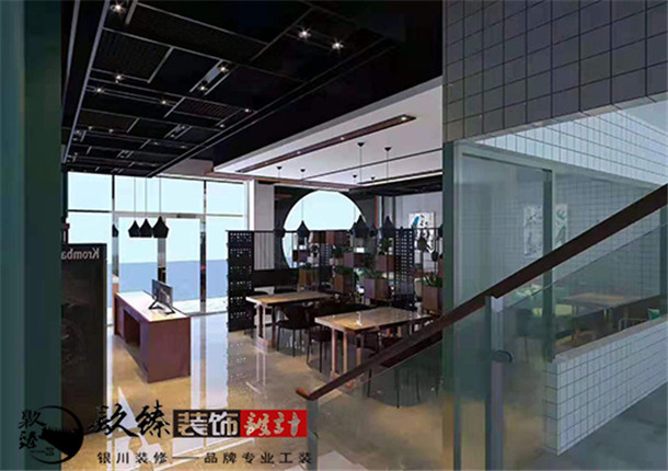 銀川餐廳裝修效果圖|銀川餐廳裝修設(shè)計|镹臻裝飾