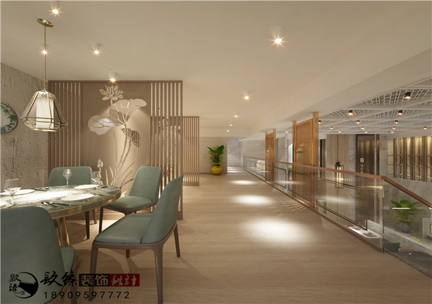 納家樓|中式淡雅風(fēng)銀川餐廳裝修設(shè)計(jì)|镹臻裝飾 
