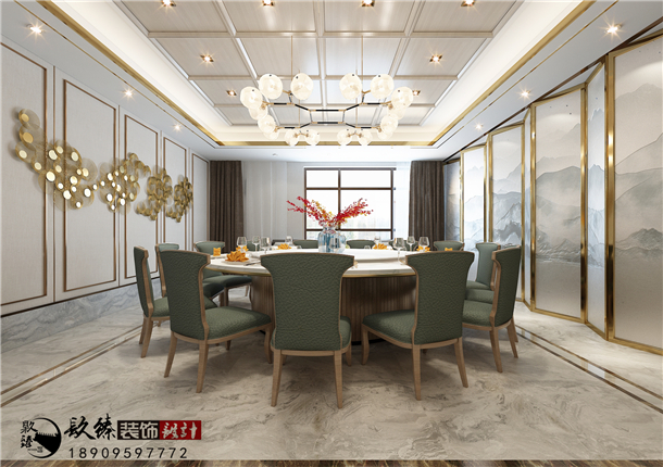 納家樓|中式淡雅風(fēng)銀川餐廳裝修設(shè)計(jì)|镹臻裝飾 
