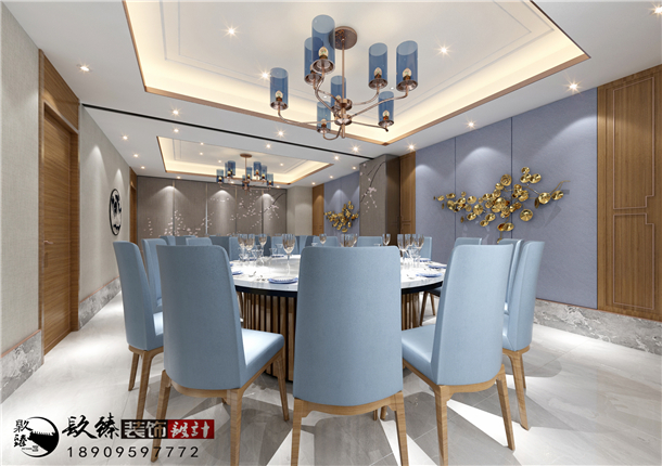 納家樓|中式淡雅風(fēng)銀川餐廳裝修設(shè)計(jì)|镹臻裝飾 
