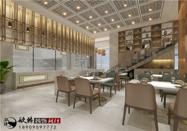 納家樓|中式淡雅風(fēng)銀川餐廳裝修設(shè)計(jì)|镹臻裝飾 
