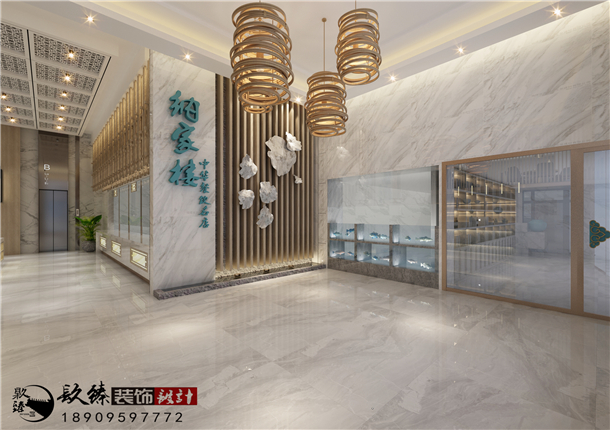 納家樓|中式淡雅風(fēng)銀川餐廳裝修設(shè)計(jì)|镹臻裝飾 
