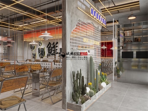 銀川餐廳裝修設(shè)計(jì)效果圖|镹臻設(shè)計(jì)